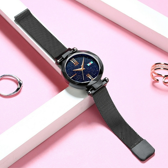 [RED] New magnet with quartz watch Korean simple magnet watch🎁FREE!! GIFT BOX❤ - Picture 4 of 10